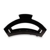 An open jet black hair clip claw from TELETIES.
