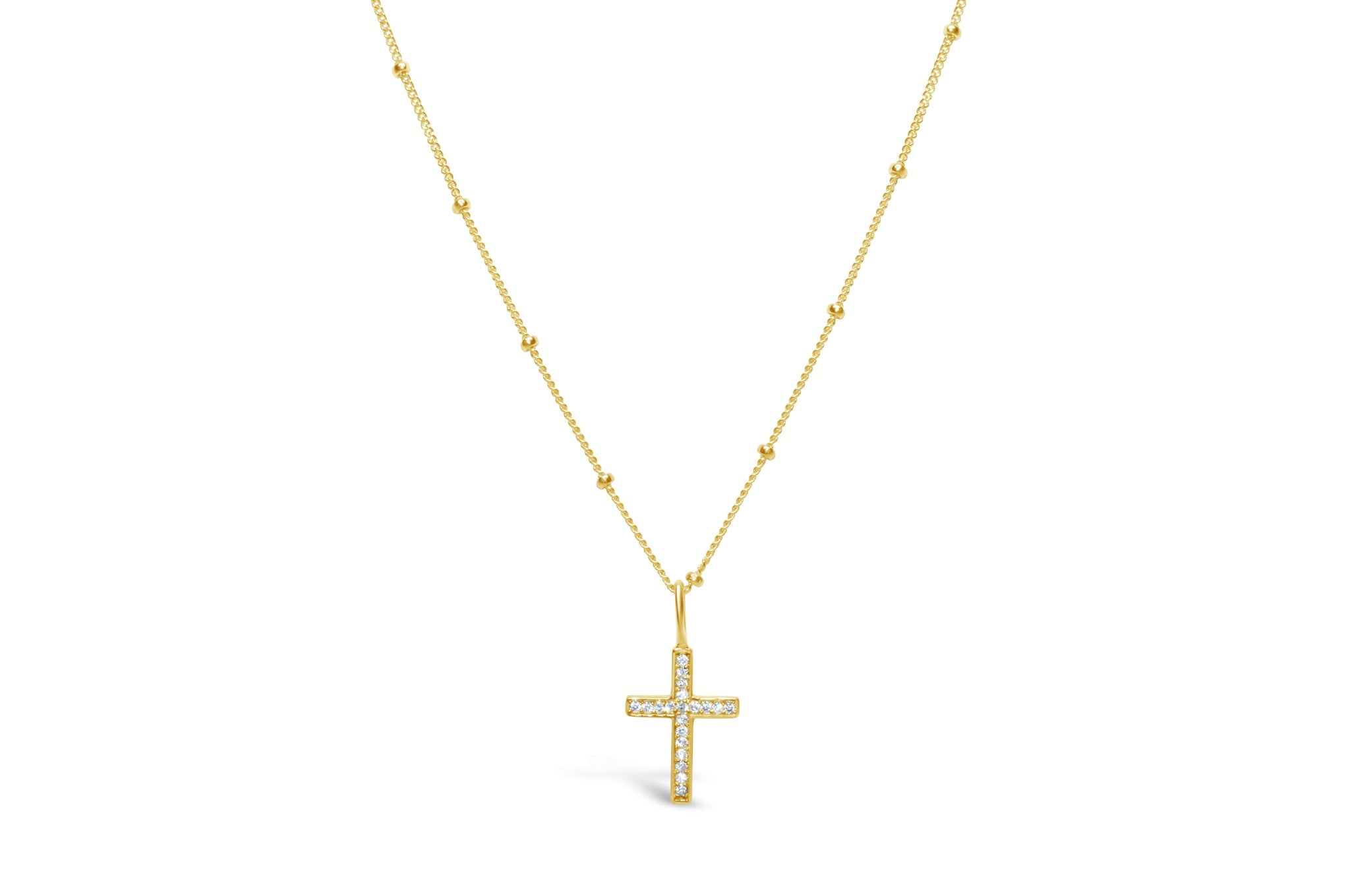 Stia Charm & Chain Necklace Cross Gold