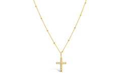 Stia Charm & Chain Necklace Cross Gold