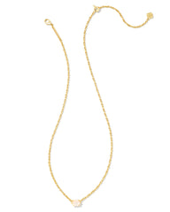 Cailin Crystal Pendant Necklace In Gold Champagne Opal Crystal.