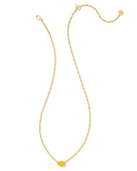 Cailin Crystal Pendant Necklace In Gold Golden Yellow Crystal.