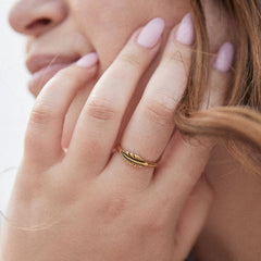 Luca and Danni Lucky Feather Ring