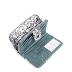 RFID Turnlock Wallet In Tiger Lily Blue Oar - Image 3 - Vera Bradley