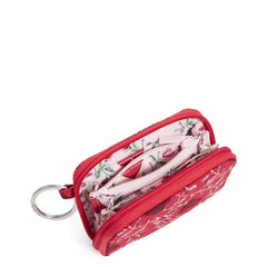 RFID Petite Zip-Around Wallet In Imperial Hearts Red - Image 3 - Vera Bradley