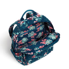 Inside the main pocket of the small backpack featured in Vera Bradley Rose Toile 