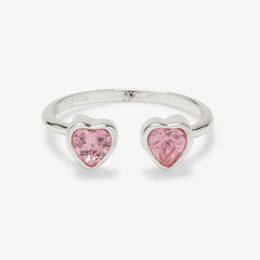 Twin Hearts Gemstone Ring Size 6
