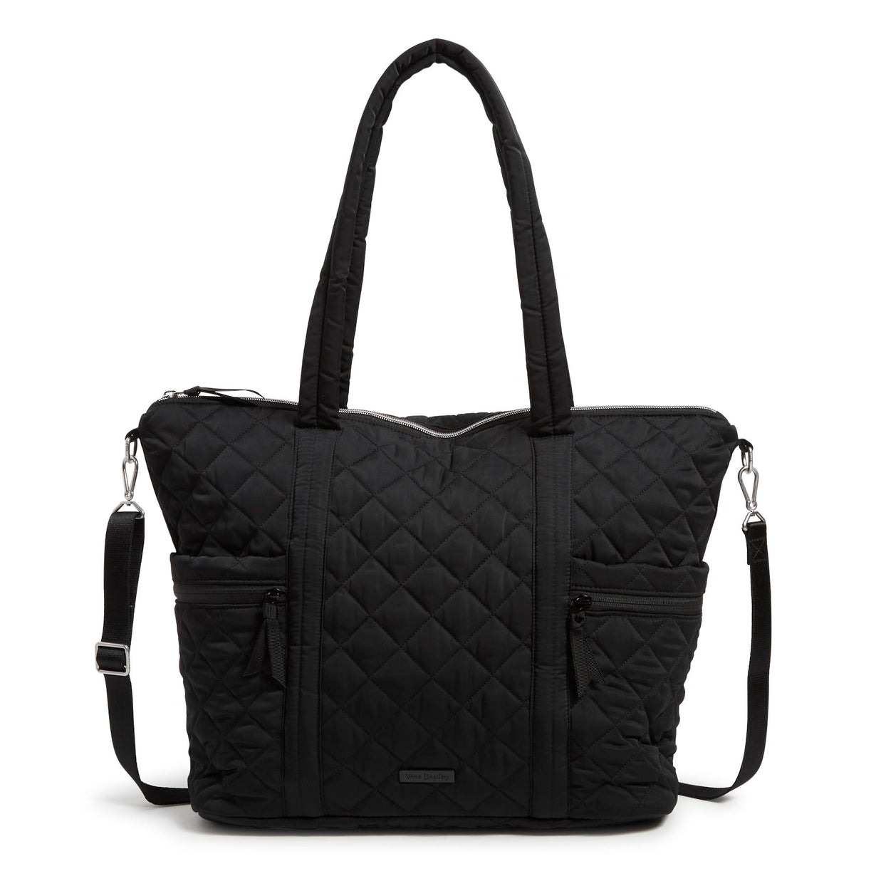 The Getaway Black Faux Leather Quilted Fanny Pack