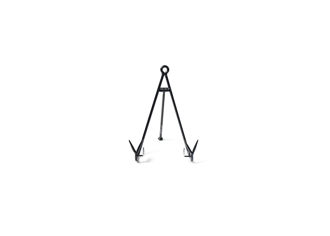 Large Flare Plate Stand Black