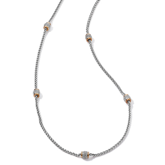 Meridian Two Tone Long Necklace Front View 2160
