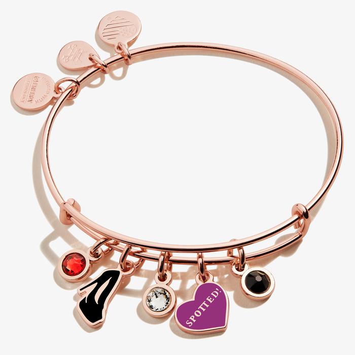 Alex and Ani Hearts Multi-Charm Bangle Bracelet in Two Tone