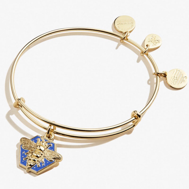 Alex and Ani Fall in Love Color Infusion Charm Bangle Bracelet - Shiny Gold  Finish
