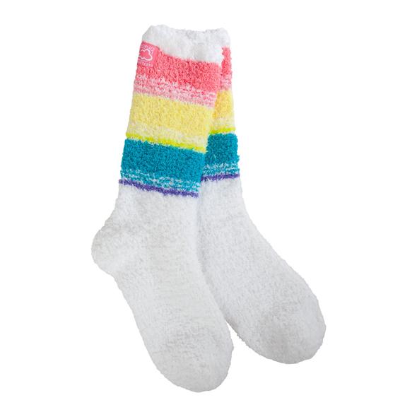 World's Softest Socks Cozy Crew - Multi Stripes