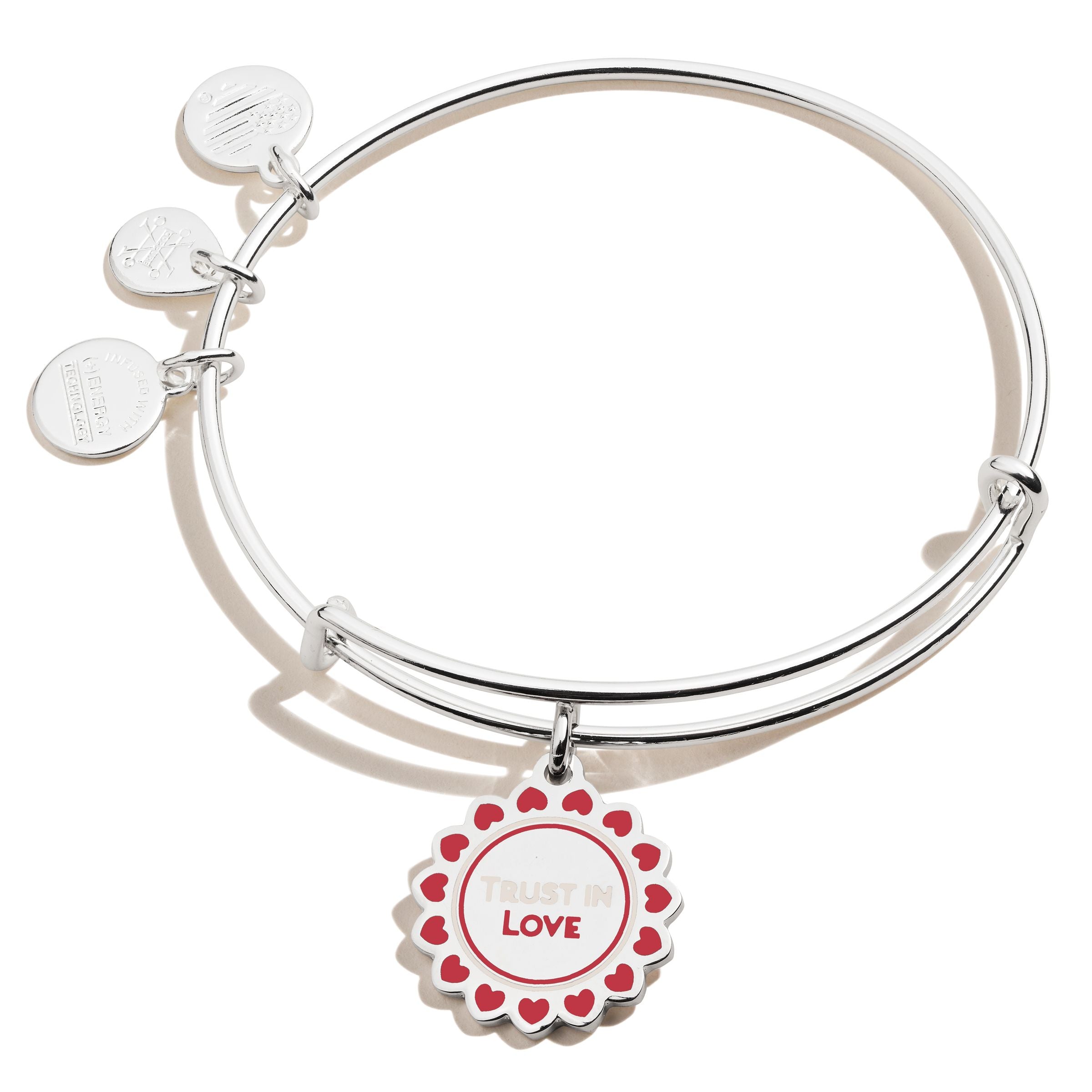 I Love You Charm Bangle Bracelet - Alex and Ani