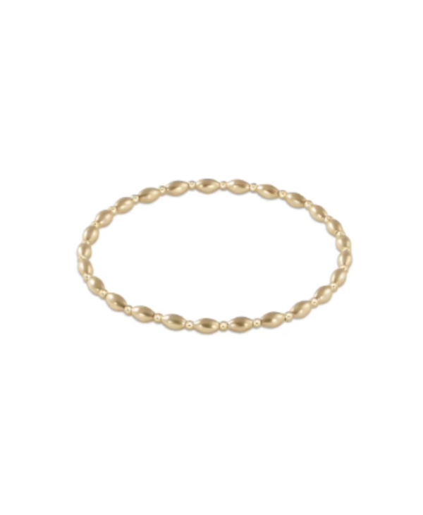 Harmony Grateful Pattern 2mm Bead Bracelet - Gold | Enewton®
