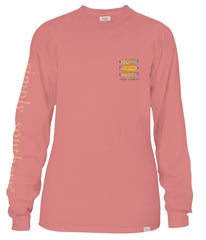 The front of shirt, showing three pencils on the chest that read Simply Southern.