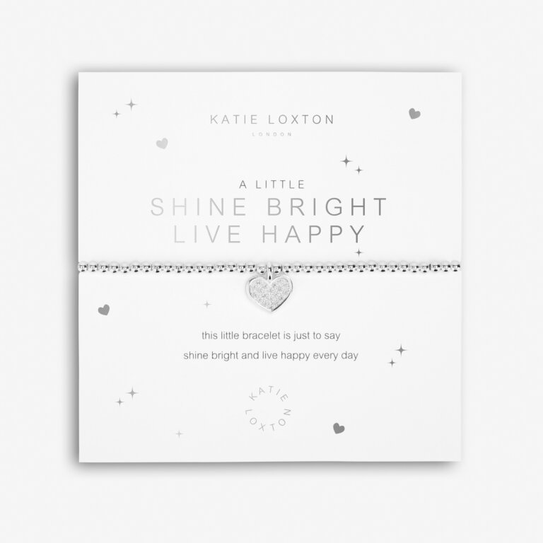 A Little 'Shine Bright - Live Happy' Bracelet Front View