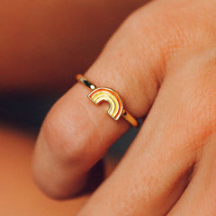 gold rainbow ring