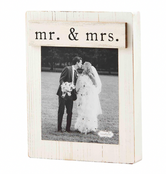 Mr. & Mrs. Magnetic Block Frame - Mud Pie 570