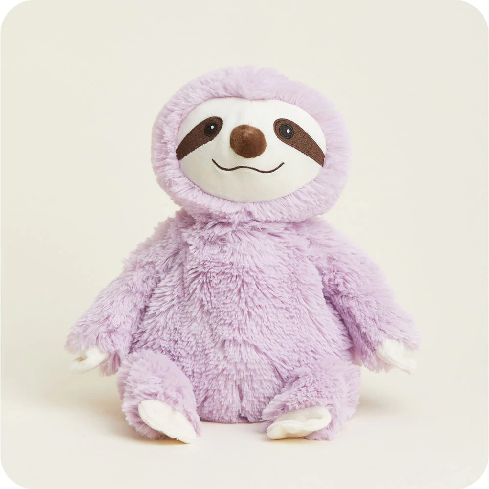 An adorable purple sloth waiting to be cuddled with.