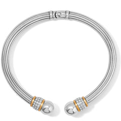 Meridian Open Hinged Two-Tone Bangle Bracelet - Image 2 - Brighton Designs