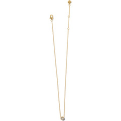 Illumina Mini gold Solitaire Necklace Length View