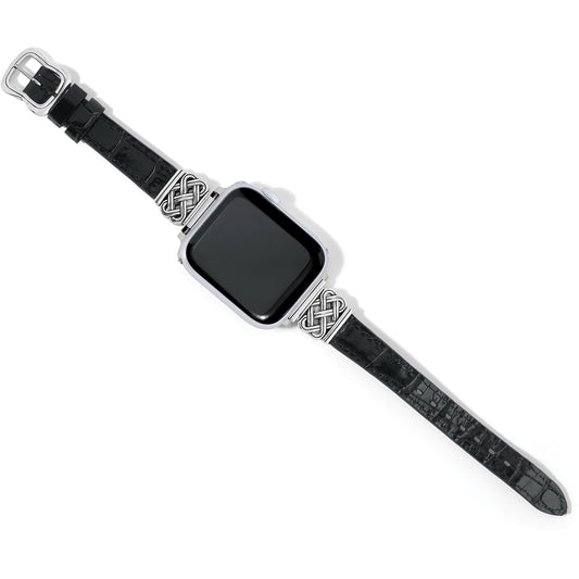 Women's Interlok Reversible Apple Watch Band - Black Side - Brighton 1500