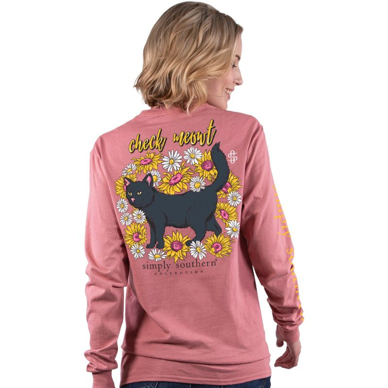 Black Cat Women's Long Sleeve Tee By Simply Southern – Occasionally Yours