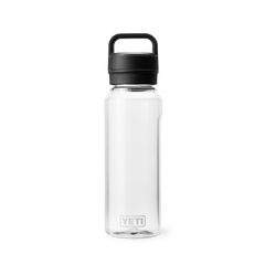 YETI Yonder 1L Water Bottle Clear, full front view.