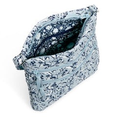 Vera Bradley® - Inside View Of The Main Pocket Of A Triple Zip Hipster Bag In Perennials Gray