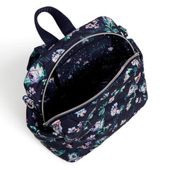 Vera Bradley Small Backpack In Navy Garden Pattern Inside Of Bag