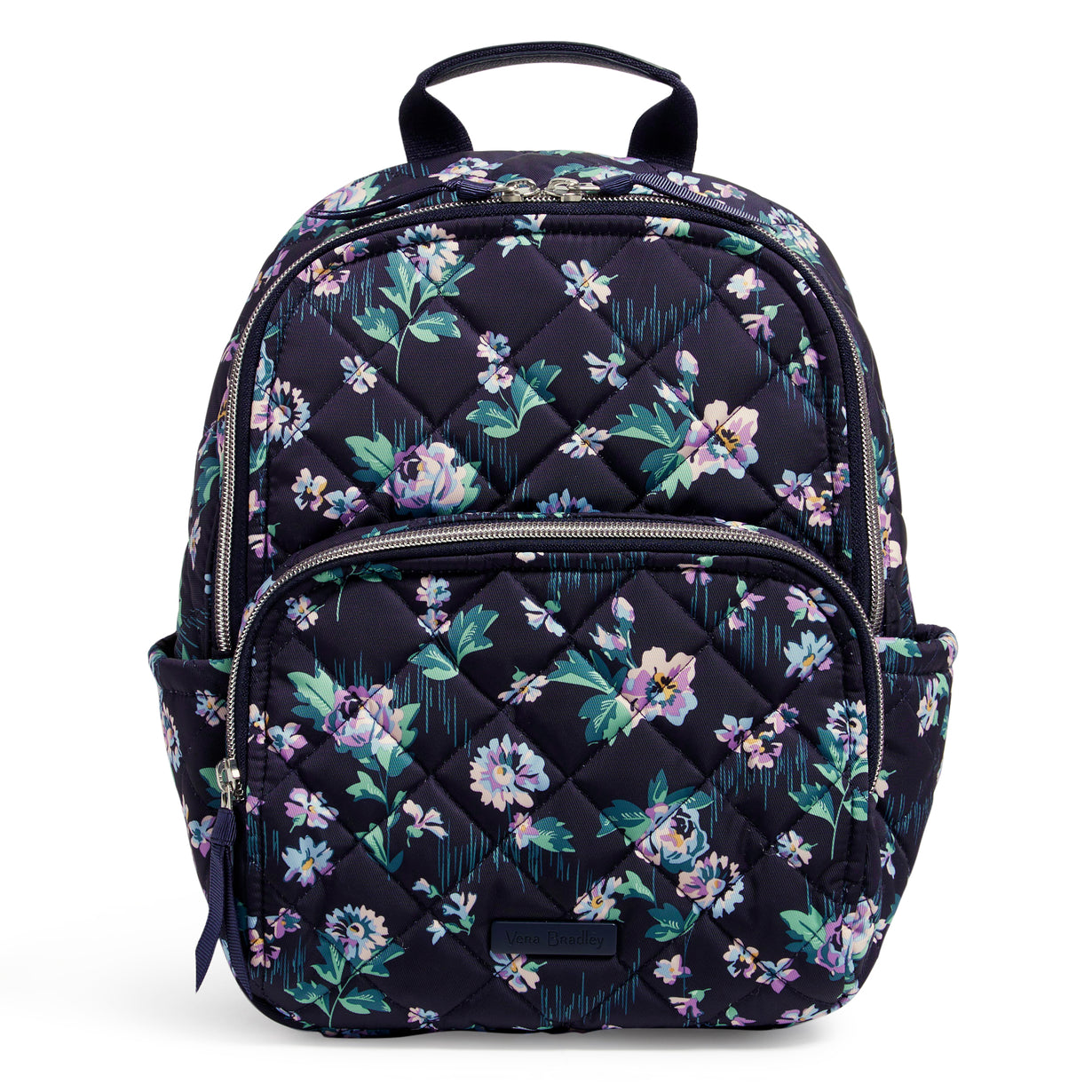 Vera Bradley Small Backpack In Navy Garden Pattern