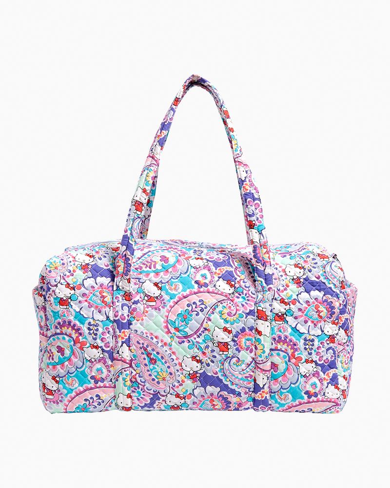 Large Travel Duffel Hello Kitty Paisley