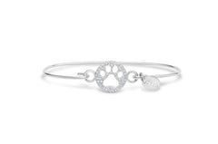 Stia Pave Icon Bracelet Paw Silver