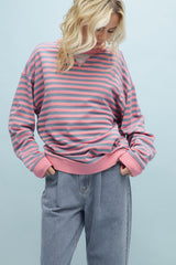 Nina Oversized Striped Crew.