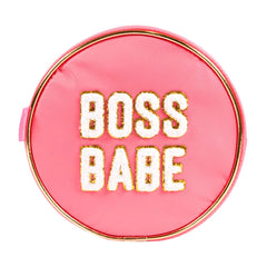 Sparkle Round Case - Boss Babe - Pink - Simply Southern