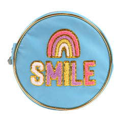 Sparkle Round Case - Smile - Blue - Simply Southern