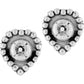 Shimmer Heart Mini Post Earrings Back View