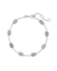 Emilie Link Bracelet Rhodium Platinum Drusy