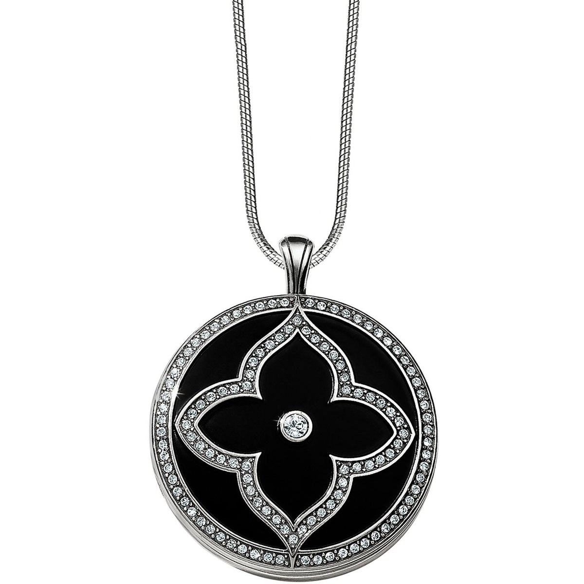 Toledo Alto Noir Convertible Locket Necklace Front View