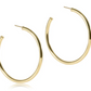 Round Gold 2" Post Hoop - 3mm - Smooth
