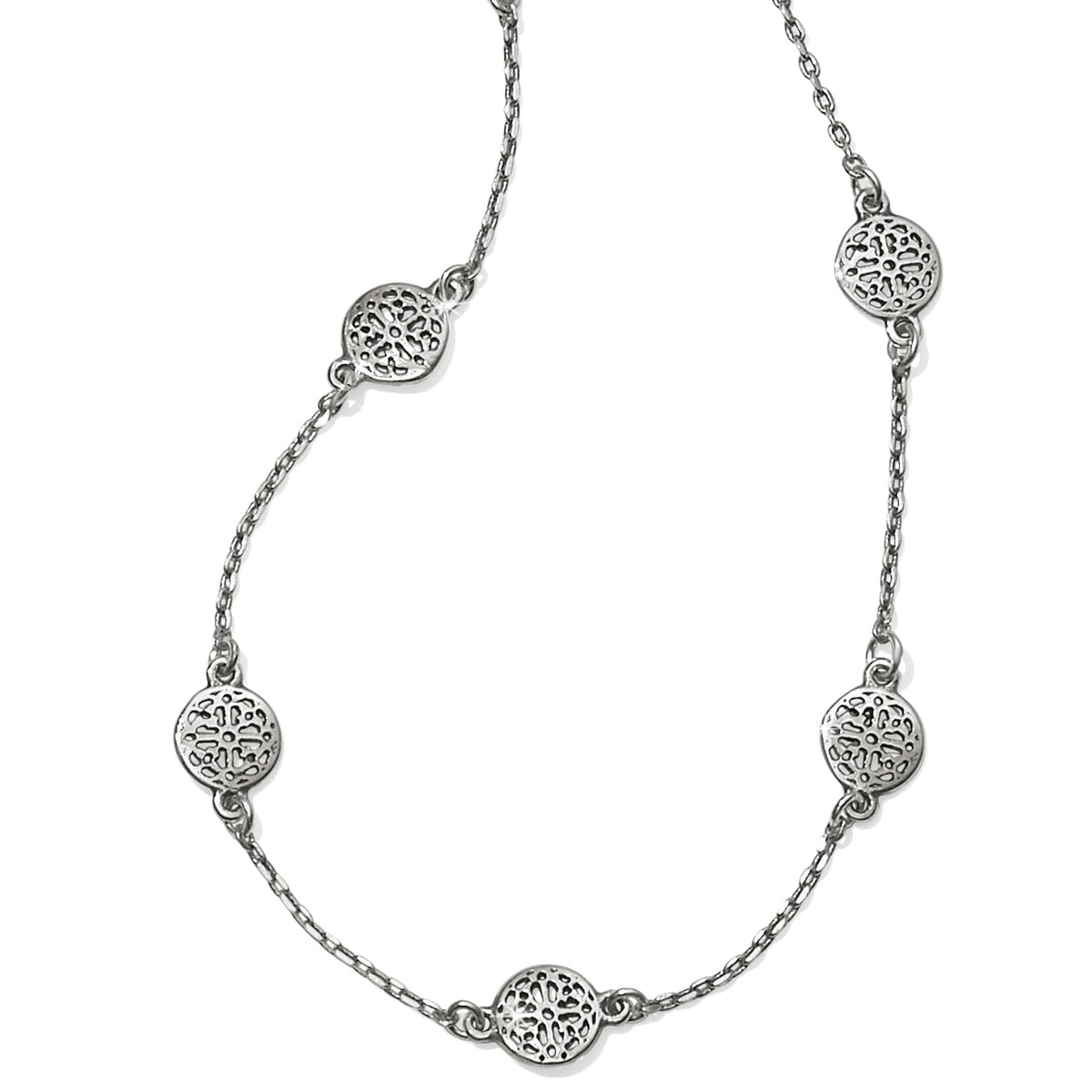 Ferrara Petite Silver Collar Necklace Front View