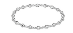 Classic Sincerity Pattern 4mm Bead Bracelet - Sterling