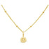 Stia Mini Disk Letter Necklace "O" Gold