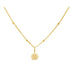 Stia Mini Disk Letter Necklace "Q" Gold