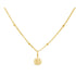 Stia Mini Disk Letter Necklace "U" Gold