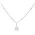 Stia Mini Disk Letter Necklace "O" Silver