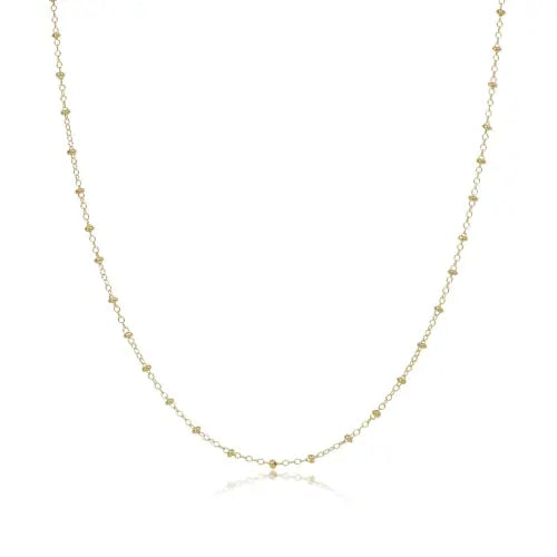 15" Choker Simplicity Chain Gold - Classic 2mm Gold Front View