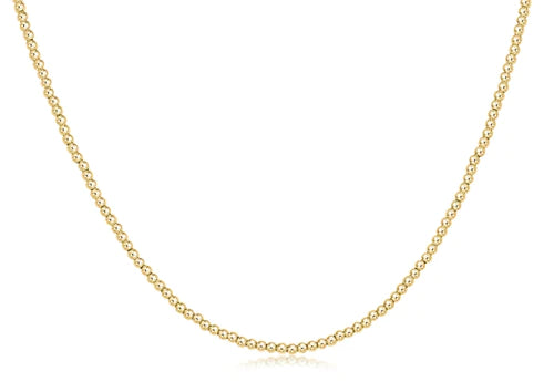 17" Choker Classic Gold 2mm Bead - Enewton