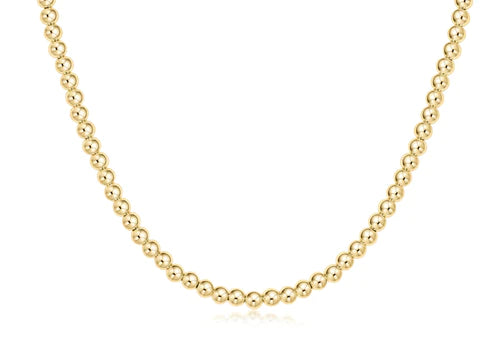 17" Choker Classic Gold 4mm Bead - Enewton