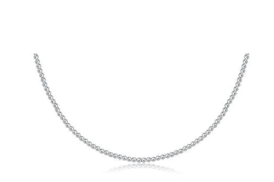 17" Choker Classic Sterling 2mm Bead - enewton